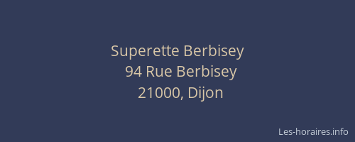 Superette Berbisey