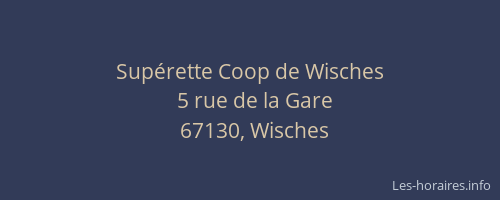 Supérette Coop de Wisches