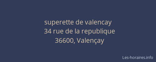 superette de valencay