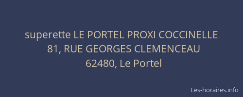 superette LE PORTEL PROXI COCCINELLE