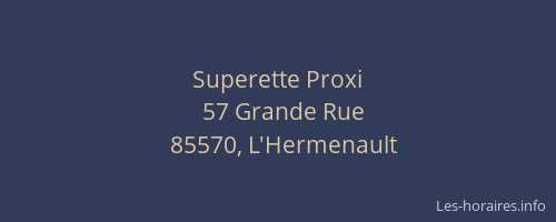 Superette Proxi