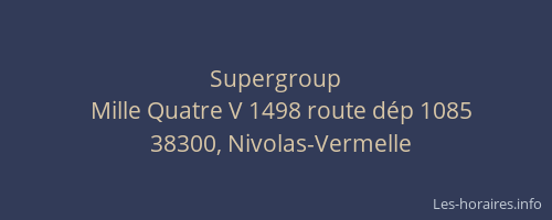 Supergroup