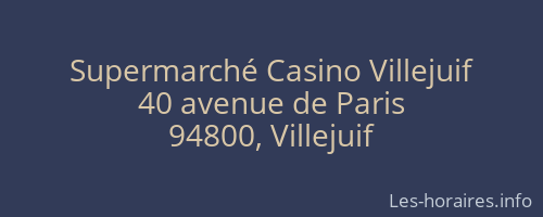 Supermarché Casino Villejuif