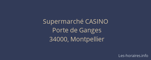 Supermarché CASINO