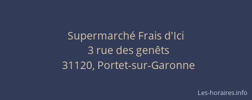 Supermarché Frais d'Ici