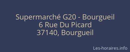 Supermarché G20 - Bourgueil