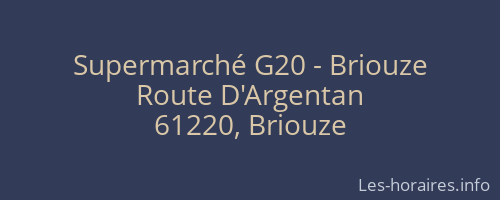 Supermarché G20 - Briouze