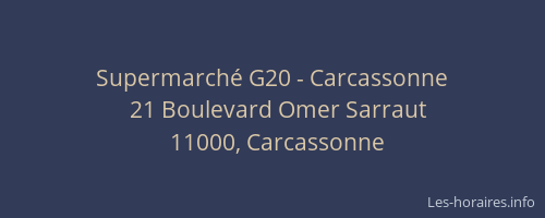Supermarché G20 - Carcassonne