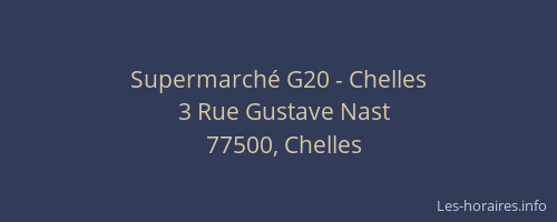 Supermarché G20 - Chelles