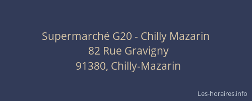 Supermarché G20 - Chilly Mazarin