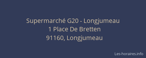 Supermarché G20 - Longjumeau