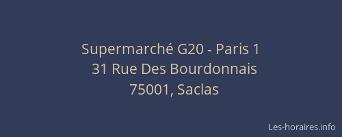 Supermarché G20 - Paris 1