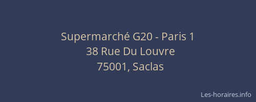 Supermarché G20 - Paris 1