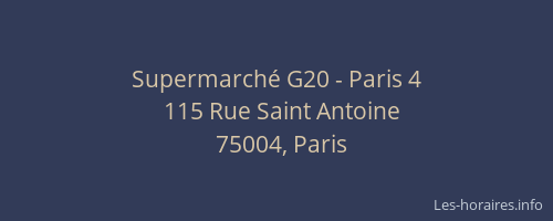 Supermarché G20 - Paris 4
