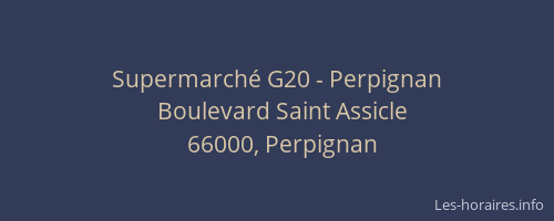 Supermarché G20 - Perpignan