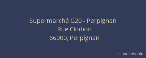 Supermarché G20 - Perpignan