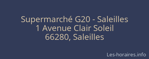 Supermarché G20 - Saleilles
