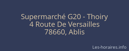 Supermarché G20 - Thoiry