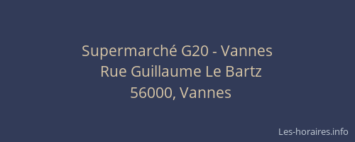 Supermarché G20 - Vannes