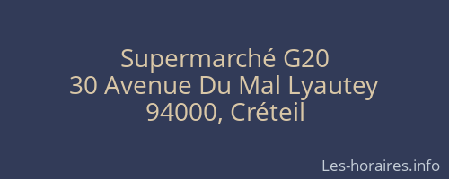 Supermarché G20
