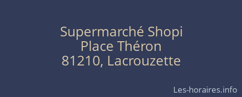 Supermarché Shopi