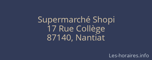 Supermarché Shopi