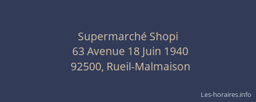 Supermarché Shopi