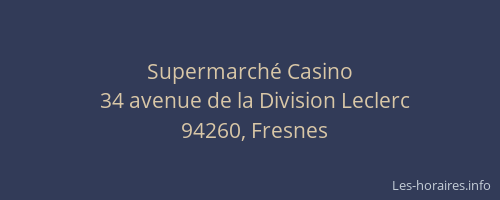 Supermarch&eacute; Casino