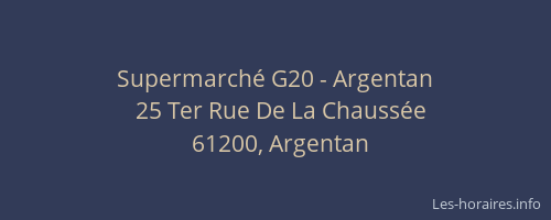 Supermarché G20 - Argentan