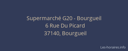 Supermarché G20 - Bourgueil