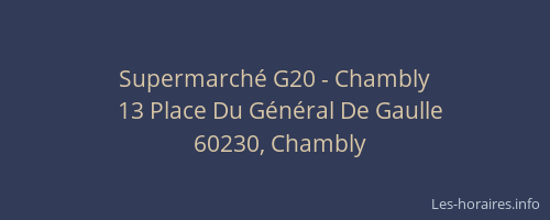 Supermarché G20 - Chambly