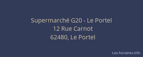 Supermarch&eacute; G20 - Le Portel