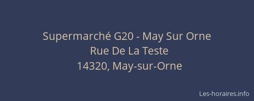 Supermarché G20 - May Sur Orne