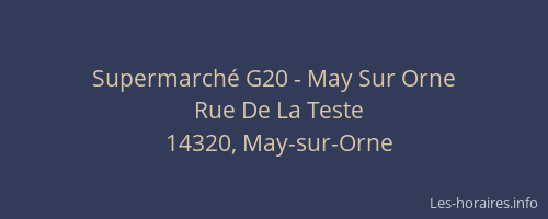 Supermarch&eacute; G20 - May Sur Orne