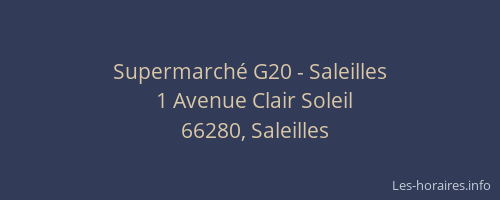 Supermarch&eacute; G20 - Saleilles