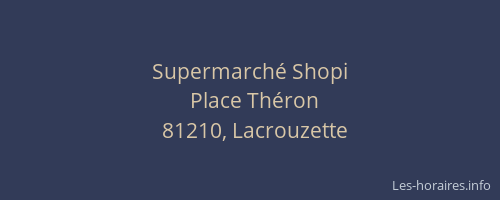 Supermarché Shopi