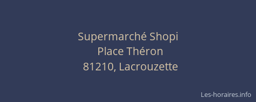 Supermarch&eacute; Shopi