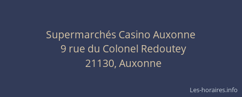Supermarch&eacute;s Casino Auxonne