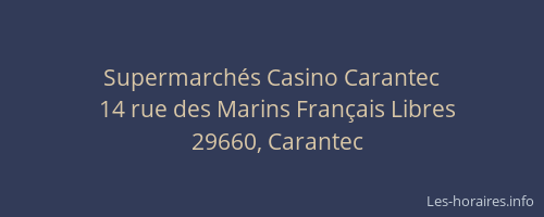 Supermarch&eacute;s Casino Carantec