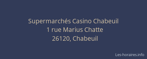 Supermarch&eacute;s Casino Chabeuil