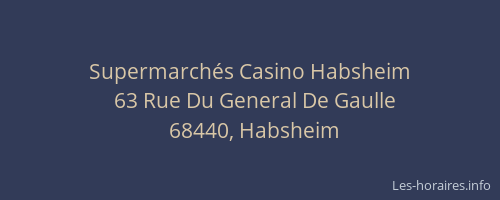 Supermarch&eacute;s Casino Habsheim