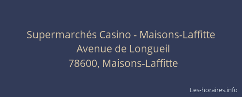 Supermarchés Casino - Maisons-Laffitte