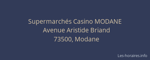 Supermarch&eacute;s Casino MODANE