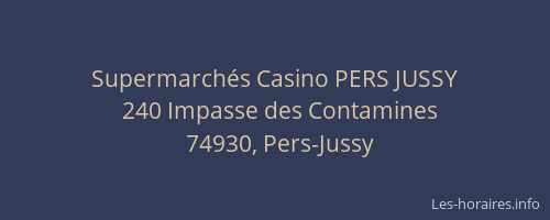 Supermarchés Casino PERS JUSSY