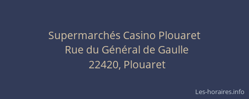 Supermarch&eacute;s Casino Plouaret