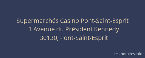 Supermarchés Casino Pont-Saint-Esprit