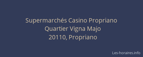 Supermarch&eacute;s Casino Propriano
