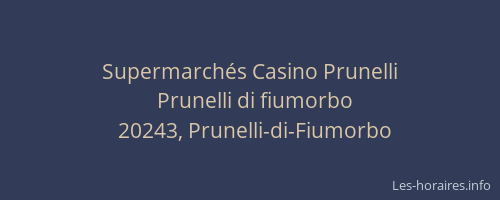 Supermarch&eacute;s Casino Prunelli