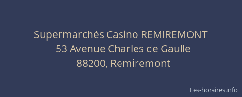 Supermarchés Casino REMIREMONT