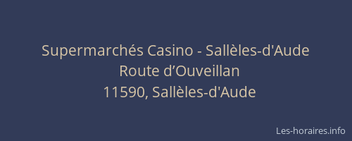 Supermarchés Casino - Sallèles-d'Aude